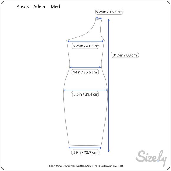 Alexis Adela Deep Lilac One-Shoulder Ruffle Mini Dress Size Medium NO BELT - Picture 11 of 11